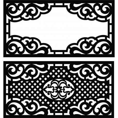 طرح گریل روتر پلاسما لیزری g6 - laser plasma router grille pattern design g65 - برای دستگاه CNC چوب و لیزر (سی ان سی)