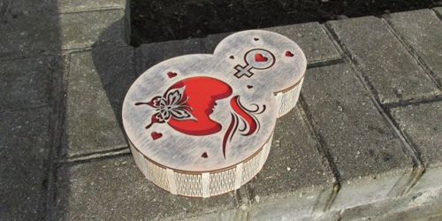 طرح برش چوب با لیزر جعبه گرد - laser wood cut box rounded - برای دستگاه CNC چوب و لیزر (سی ان سی)