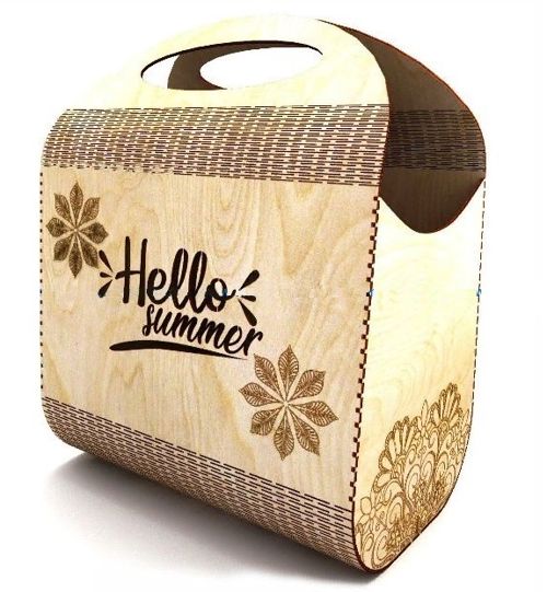 طرح کیف برای برش لیزری - layout bag for laser cut ve - برای دستگاه CNC چوب و لیزر (سی ان سی)