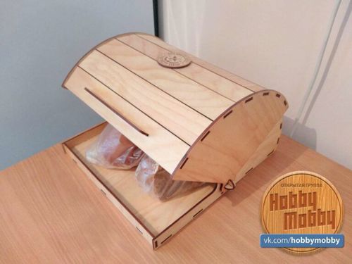طرح نان برای برش لیزری - layout breadbox for laser cut ve - برای دستگاه CNC چوب و لیزر (سی ان سی)
