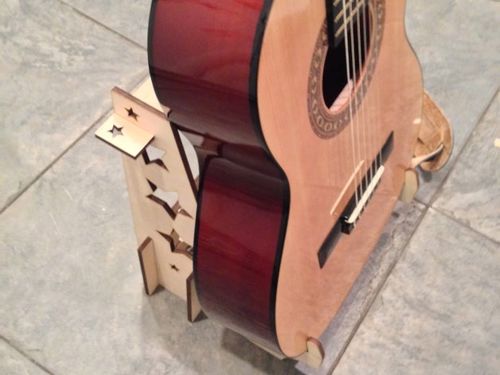 طرح‌بندی برای گیتار آکوستیک برش لیزری پایه - layoutfor laser cut acoustic guitar stand - برای دستگاه CNC چوب و لیزر (سی ان سی)