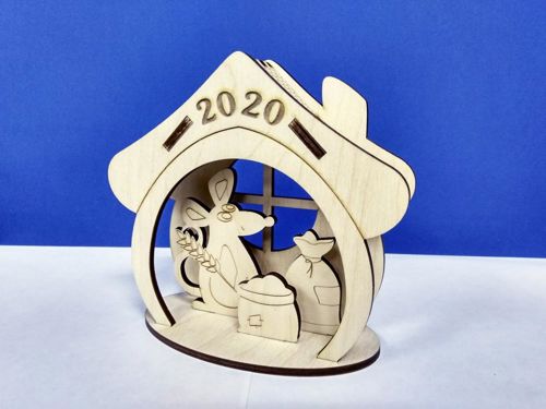 طرح خانه با ماوس برای برش لیزری - layout house with mouse 2020 for laser cut ve - برای دستگاه CNC چوب و لیزر (سی ان سی)