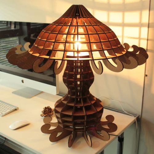 طرح یک چراغ رومیزی مدوزا - layout of a table lamp medusa - برای دستگاه CNC چوب و لیزر (سی ان سی)