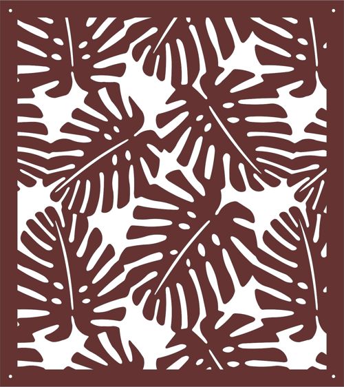 طرح پنجره برگ جالی پنل درز برای برش لیزری - leaf window jali seamless panel for laser cut ve - برای دستگاه CNC چوب و لیزر (سی ان سی)