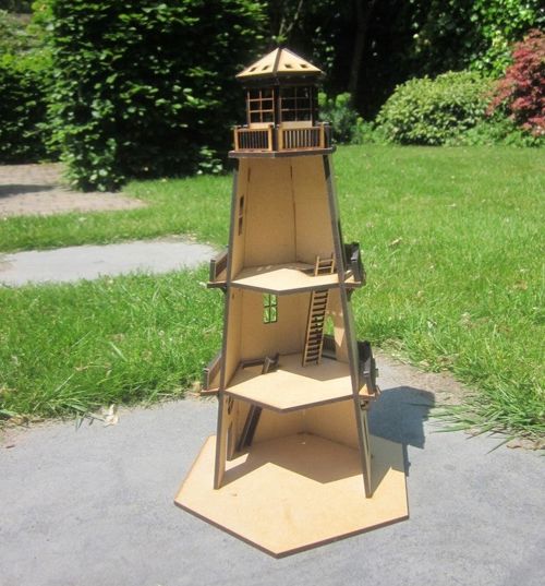 طرح کیت مدل سه بعدی فانوس دریایی اسباب بازی مدل میلی متری - lighthouse 3d model kit toy 4mm model - برای دستگاه CNC چوب و لیزر (سی ان سی)