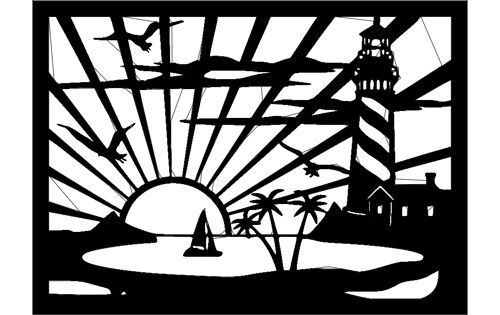 طرح فانوس دریایی - lighthouse - برای دستگاه CNC چوب و لیزر (سی ان سی)