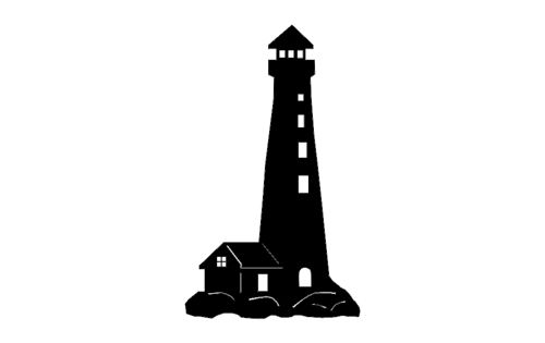 طرح فانوس دریایی شبح - lighthouse silhouette 44 - برای دستگاه CNC چوب و لیزر (سی ان سی)
