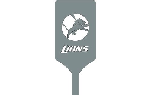 طرح لوگوی شیرها روی کاردک - lions logo on spatula - برای دستگاه CNC چوب و لیزر (سی ان سی)