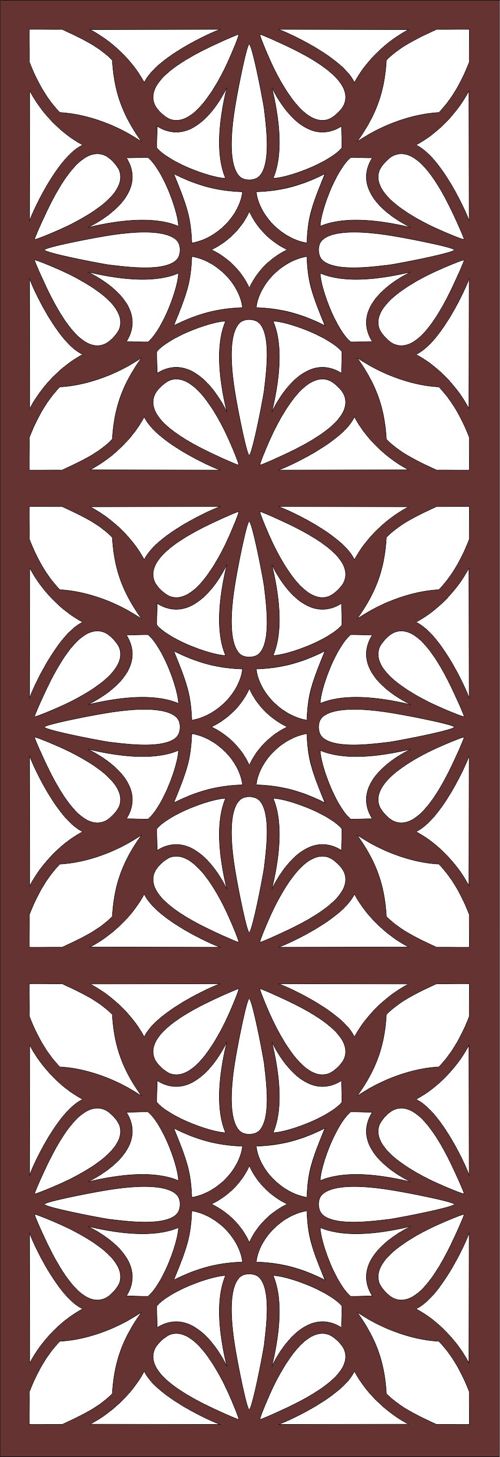 طرح گلدار یکپارچه اتاق نشیمن برای برش لیزری - living room grill floral seamless design for laser cutting - برای دستگاه CNC چوب و لیزر (سی ان سی)