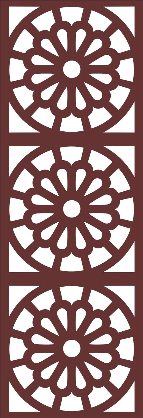 طرح الگوی درز گلدار اتاق نشیمن برای برش لیزری - living room grill floral seamless pattern for laser cutting - برای دستگاه CNC چوب و لیزر (سی ان سی)