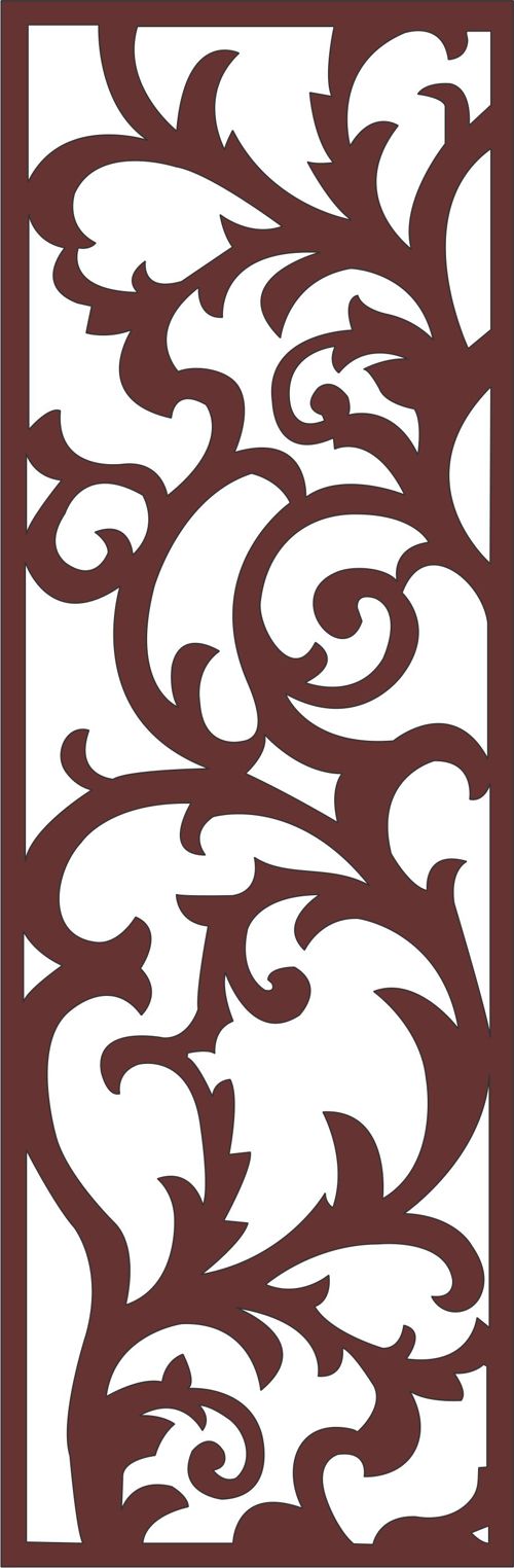 طرح پرده گلدار یکپارچه برای برش لیزری فریم فریم - living room screen floral seamless for laser cut ve - برای دستگاه CNC چوب و لیزر (سی ان سی)