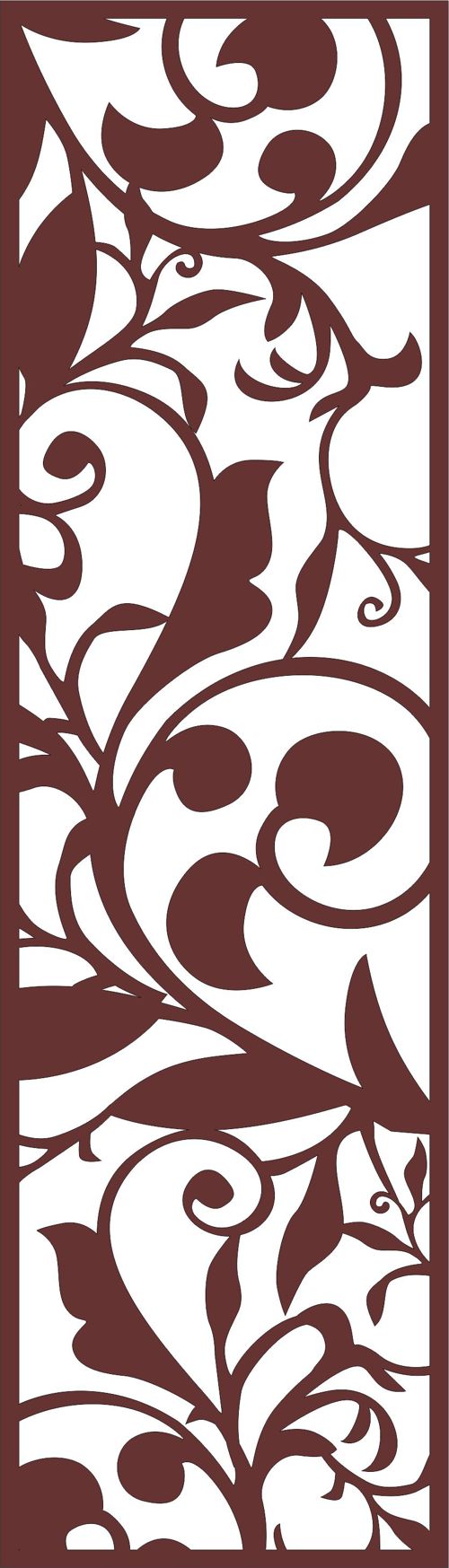 طرح گل گلدار درز برای اتاق نشیمن برای برش لیزر - living room screen flower floral seamless design for laser cut ve - برای دستگاه CNC چوب و لیزر (سی ان سی)