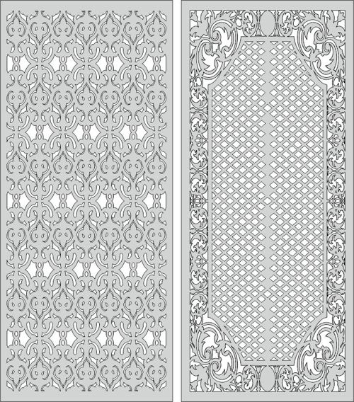 طرح الگوهای جداکننده صفحه نمایش اتاق نشیمن برای برش لیزری درز - living room screen separator seamless patterns for laser cutting - برای دستگاه CNC چوب و لیزر (سی ان سی)