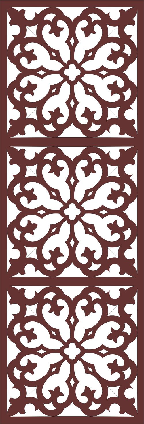 طرح طراحی گل گلدار اتاق نشیمن لیزری - living room seamless floral grill design for laser cut ve - برای دستگاه CNC چوب و لیزر (سی ان سی)