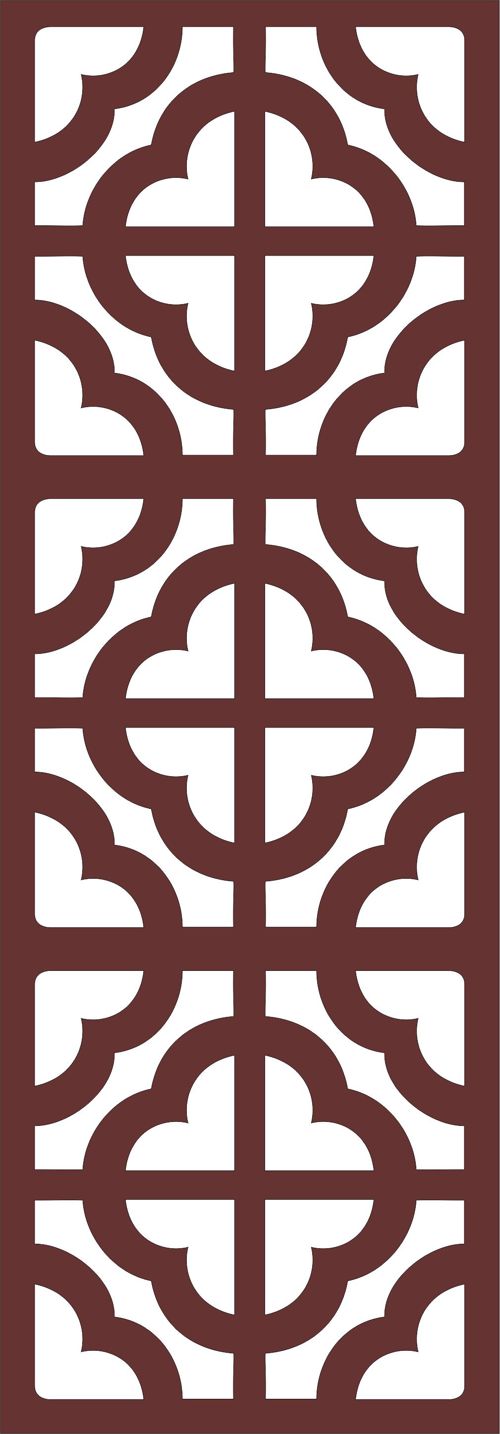 طرح پنل گریل گلدار یکپارچه اتاق نشیمن برای برش لیزری - living room seamless floral grill panel for laser cutting - برای دستگاه CNC چوب و لیزر (سی ان سی)