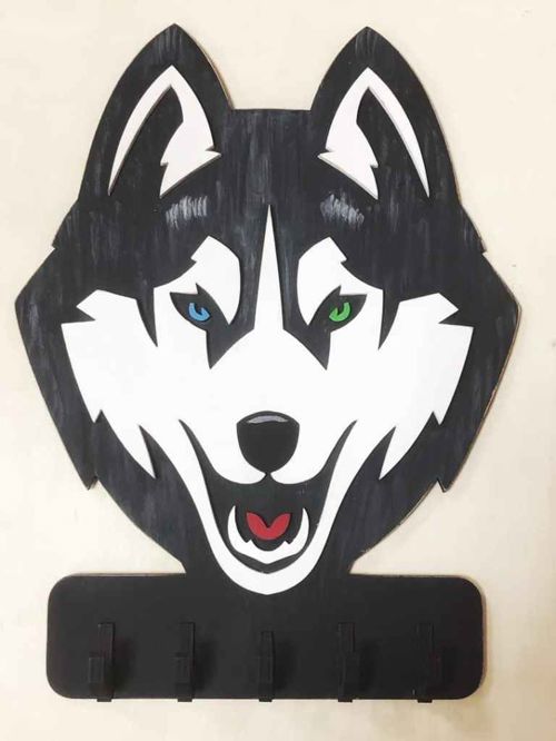 طرح قفل‌ساز گرگ خانه دار برای برش لیزری - locksmith wolf house keeper for laser cutting ve - برای دستگاه CNC چوب و لیزر (سی ان سی)