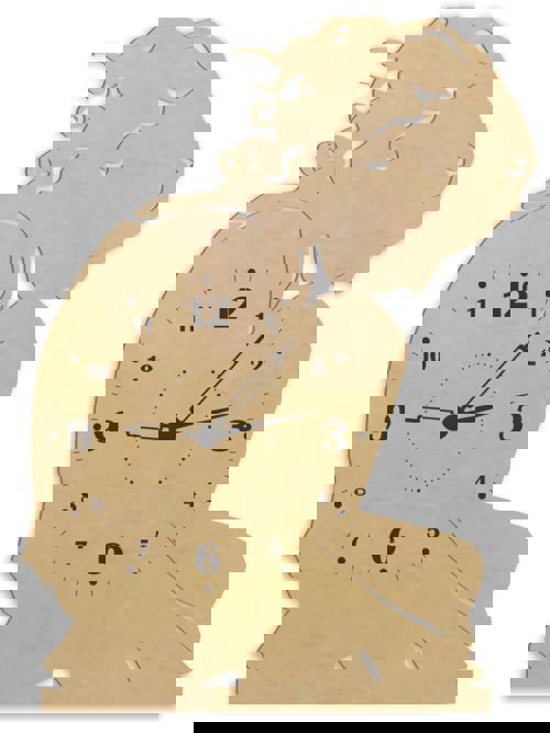 طرح ساعت دیواری دختر تنها دکور دیواری برای برش لیزری - lonely girl wall clock wall decor for laser cut ve - برای دستگاه CNC چوب و لیزر (سی ان سی)