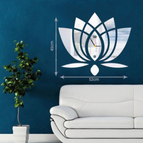 طرح ساعت دیواری لوتوس - lotus wall clock ve - برای دستگاه CNC چوب و لیزر (سی ان سی)