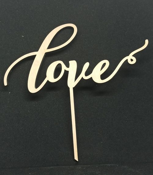 طرح تزیین کیک عشق تزیین کیک ولنتاین برای برش لیزری - love cake topper valentine cake topper for laser cut ve - برای دستگاه CNC چوب و لیزر (سی ان سی)