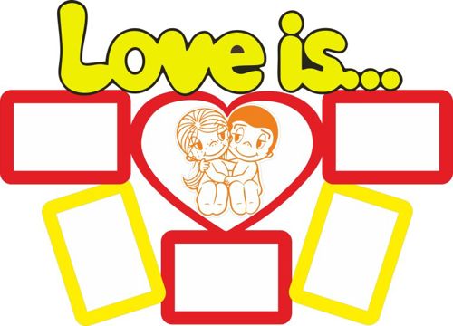 طرح عشق، قاب عکسی است که برای برش لیزری طراحی شده است (or) طرح قاب عکس لیزری - love is photo frame layout for laser cut ve - برای دستگاه CNC چوب و لیزر (سی ان سی)