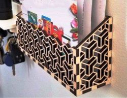 طرح دارنده نامه برای برش لیزری - mail holder for laser cut ve - برای دستگاه CNC چوب و لیزر (سی ان سی)