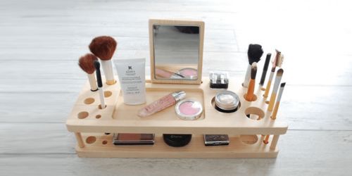 طرح لوازم آرایش سازماندهی لیزر - makeup organizer laser cut ve - برای دستگاه CNC چوب و لیزر (سی ان سی)