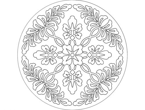 طرح ماندالا تزئین - mandala 1 ornament - برای دستگاه CNC چوب و لیزر (سی ان سی)