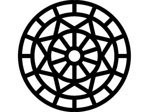 طرح ماندالا تزئین - mandala 6 ornament - برای دستگاه CNC چوب و لیزر (سی ان سی)