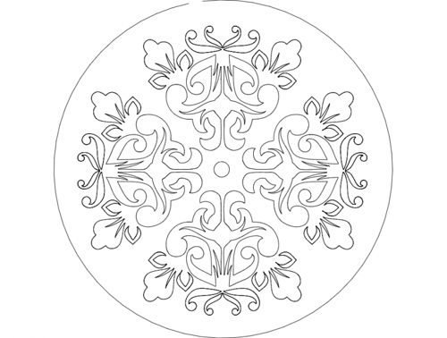طرح ماندالا تزئین - mandala 8 ornament - برای دستگاه CNC چوب و لیزر (سی ان سی)
