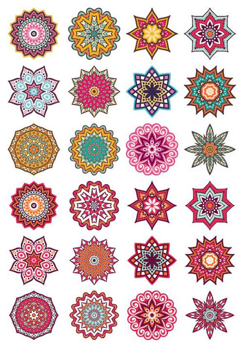 طرح ماندالا عناصر تزئینی تزئین - mandala decorative elements ornament ve - برای دستگاه CNC چوب و لیزر (سی ان سی)
