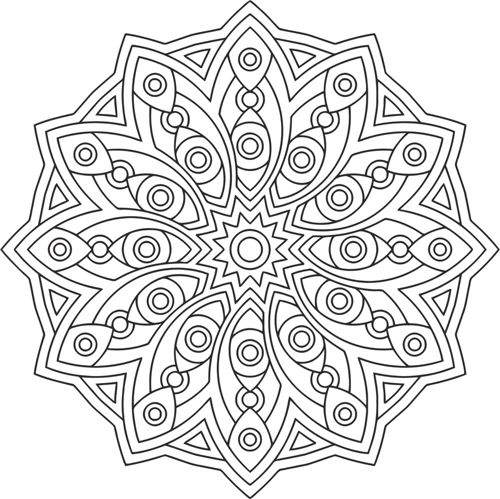 طرح ماندالا des geometric ornament - mandala des geometrical ornament ve - برای دستگاه CNC چوب و لیزر (سی ان سی)