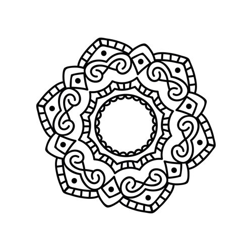 طرح ماندالا تزئین - mandala design ornament - برای دستگاه CNC چوب و لیزر (سی ان سی)