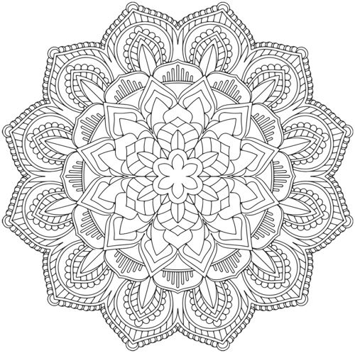 طرح ماندالا وکتور تزئین - mandala design vector ornament ve - برای دستگاه CNC چوب و لیزر (سی ان سی)