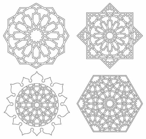 طرح نقاشی ماندالا برای برش لیزری - mandala drawing 3for laser cut - برای دستگاه CNC چوب و لیزر (سی ان سی)