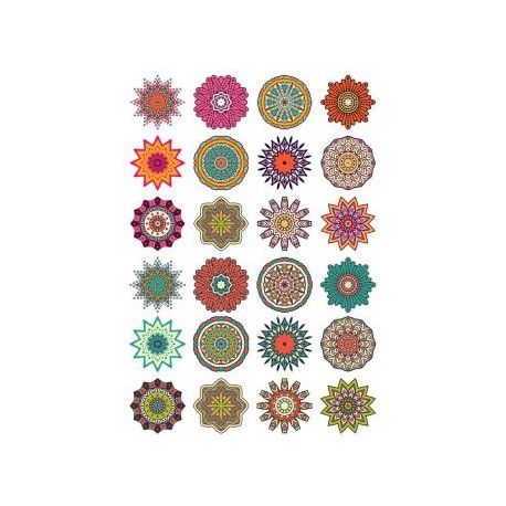 طرح ماندالا زیورآلات دایره مجموعه - mandala ornaments circles set ve - برای دستگاه CNC چوب و لیزر (سی ان سی)