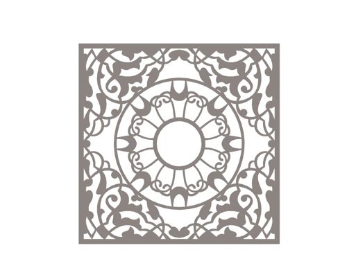 طرح ماندالا مربع تزئین - mandala square ornament - برای دستگاه CNC چوب و لیزر (سی ان سی)