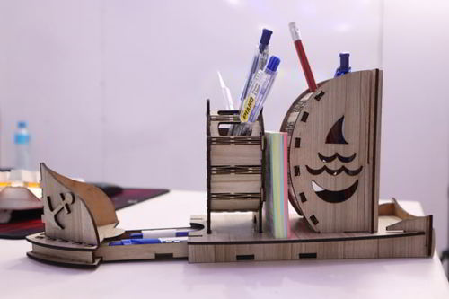 طرح جا مداد کابینتی کابینتی قلم میز سازماندهنده برش لیزری - mdf ship pencil holder pen holder desk organizer laser cut ve - برای دستگاه CNC چوب و لیزر (سی ان سی)