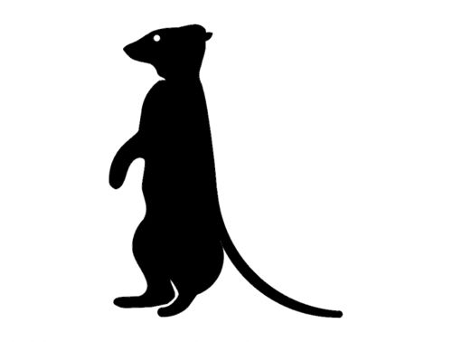 طرح میرکت سیلوئت - meerkat silhouette - برای دستگاه CNC چوب و لیزر (سی ان سی)