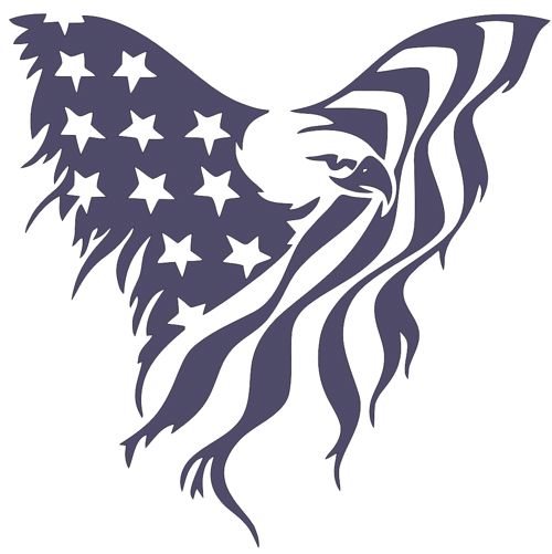 طرح هنر فلزی عقاب پرواز پرچم آمریکا - metal arts flying eagle american flag - برای دستگاه CNC چوب و لیزر (سی ان سی)