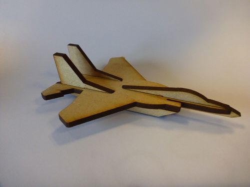 طرح هواپیمای جنگنده مینی اف لیزری - mini f15 fighter aircraft laser cut - برای دستگاه CNC چوب و لیزر (سی ان سی)