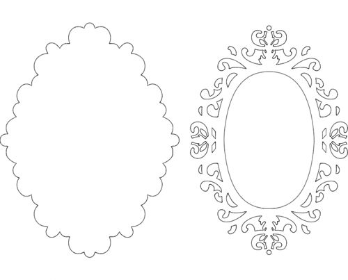 طرح قاب آینه - mirror frame 22 - برای دستگاه CNC چوب و لیزر (سی ان سی)