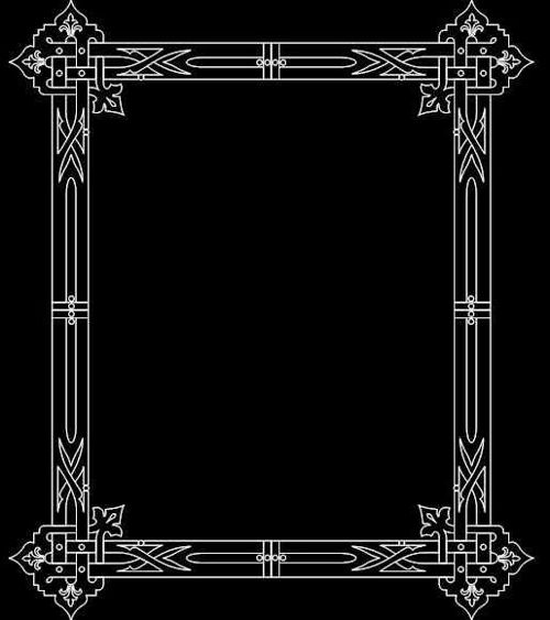 طرح قاب آینه 047 - mirror frame 0472 - برای دستگاه CNC چوب و لیزر (سی ان سی)