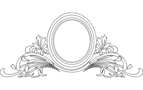 طرح قاب آینه گل - mirror frame floral - برای دستگاه CNC چوب و لیزر (سی ان سی)