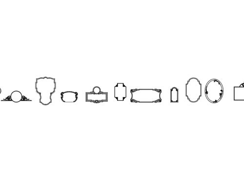 طرح قاب آینه - mirror frames 3 - برای دستگاه CNC چوب و لیزر (سی ان سی)