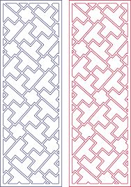 طرح هندسه انتزاعی مدرن تتریس الگو - modern abstract geometry tetris pattern - برای دستگاه CNC چوب و لیزر (سی ان سی)