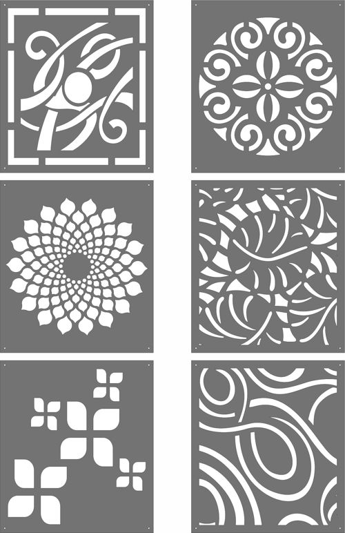 طرح الگوهای جداکننده اتاق مدرن جالی - modern jali room dividers patterns set - برای دستگاه CNC چوب و لیزر (سی ان سی)