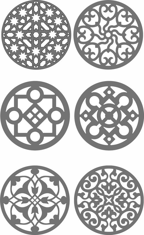 طرح مجموعه پنل جداکننده اتاق مدرن برای برش لیزری - modern panel room divider grills set for laser cutting - برای دستگاه CNC چوب و لیزر (سی ان سی)