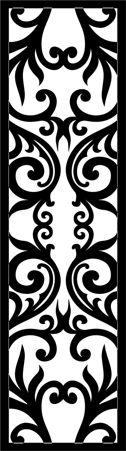 طرح پارتیشن مدرن حریم خصوصی داخلی پنل گلدار شبکه استنسیل طراحی - modern privacy partition indoor panel floral lattice stencil design - برای دستگاه CNC چوب و لیزر (سی ان سی)