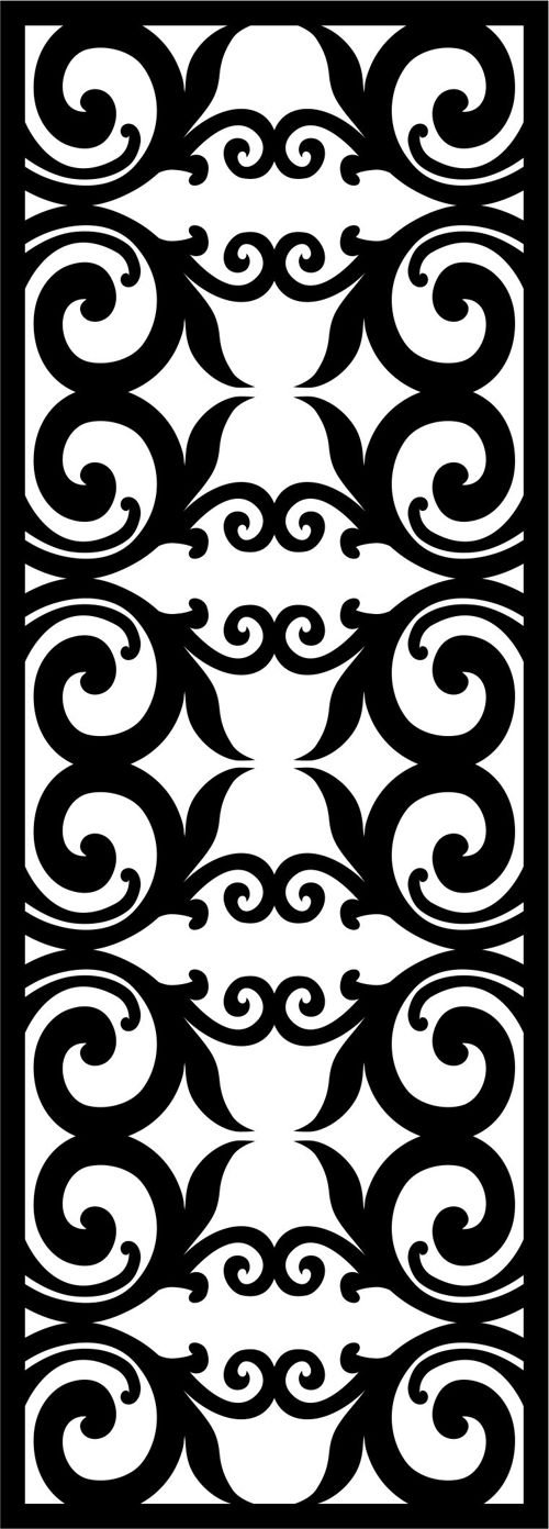 طرح modern-privacy-partition-indoor-panel-floral-lattice-stencil-for-laser-cut-ve