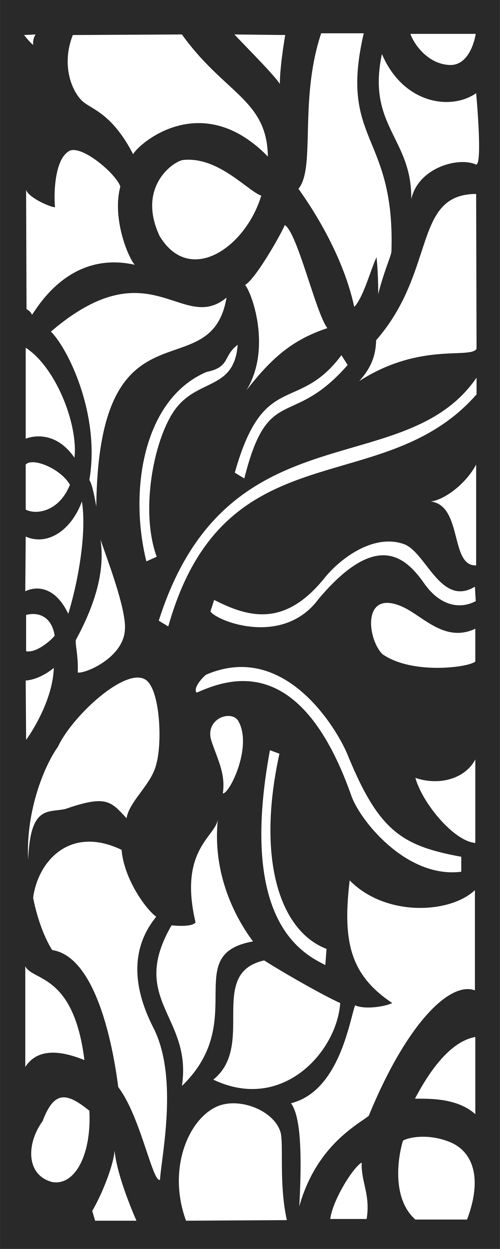طرح modern-privacy-partition-indoor-panels-floral-lattice-stencil-room-divider-seamless-design-pattern-for-laser-cut-ve